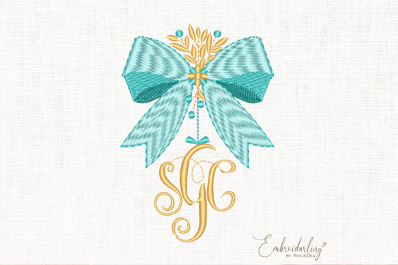 Bow Monogram Frame Embroidery Design Review