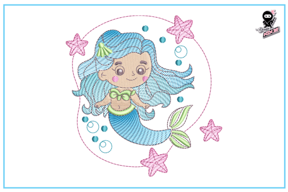 Cute Baby Mermaid Embroidery Design Review