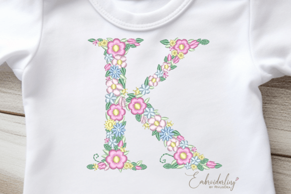 Floral Letter K Machine Embroidery Review
