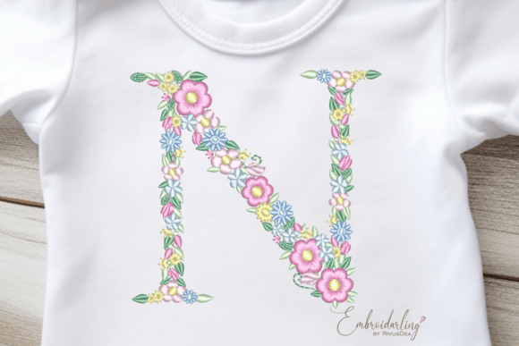 Floral Letter N Machine Embroidery Review