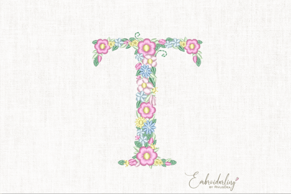 Floral Letter T Machine Embroidery Review
