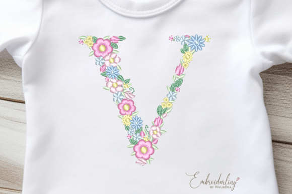 Floral Letter V Machine Embroidery Review