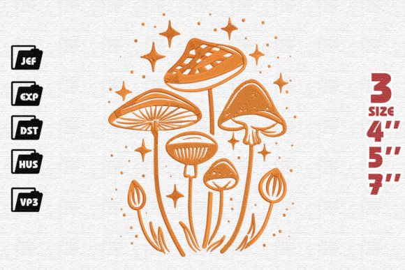 Mushrooms and Stars Embroidery Design Review