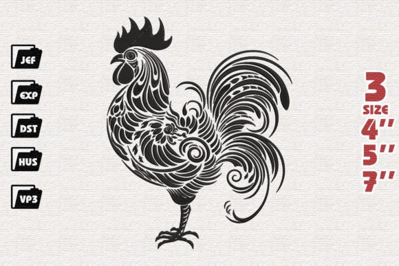 Rooster Embroidery Review for Holiday Creations