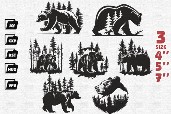 Set of 7 Bears Embroidery Designs Review